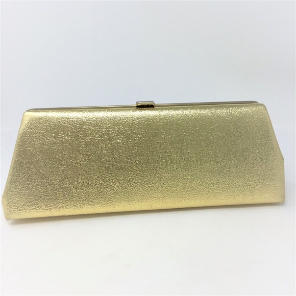 Vintage Gold Clutch w/optional Chain Bag - Picture 1 of 8